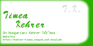 timea kehrer business card